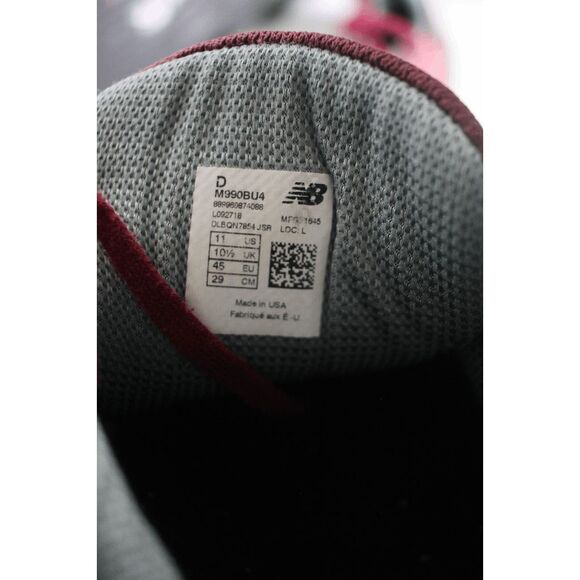 New Balance 990v4 Burgundy Suede Sneakers - Men’s Size 11 Made in USA - Picture 6 of 7